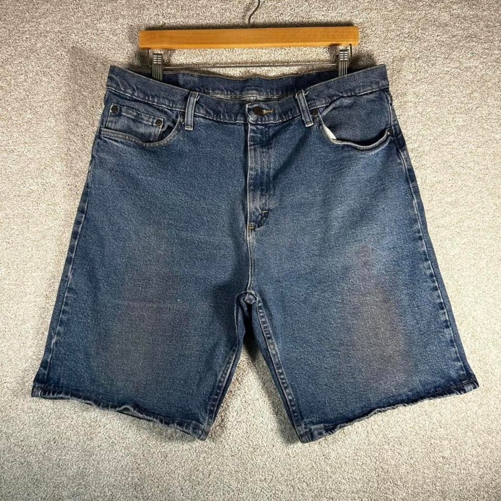Vintage wrangler blue essential denim jean shorts jorts Size 36